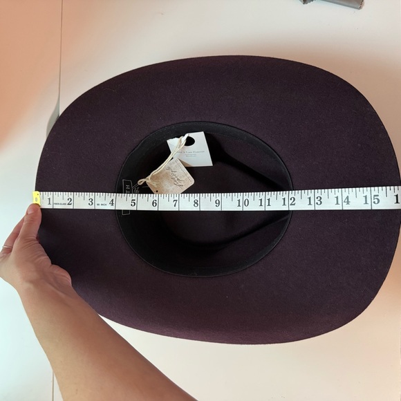 Free People X Wyeth Cowboy Hat Dark Burgundy NWT $68 - Picture 7 of 8